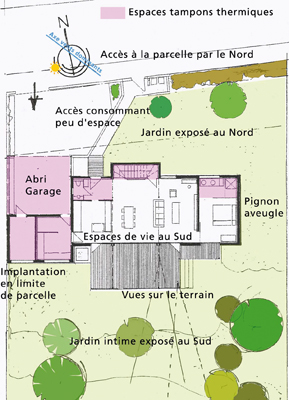 Cette cuisine laquée rouge est résolument contemporaine. La table centrale, entre bar américain et table à manger, offre une solution associant convivialité et gain de place